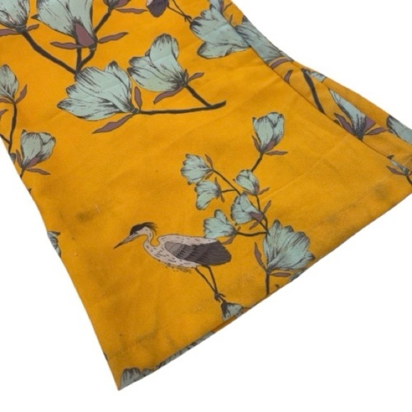 ANTHROPOLOGIE l Crane Floral Print Ruffle Flare Jump Suite Varun Bahl Warbler 10 - Picture 12 of 12